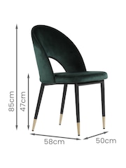 Dwell Green Comida Dining Chairs Set of 2 - Image 4 of 4