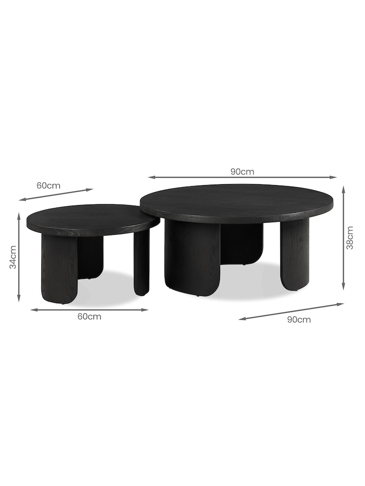 Dwell Black Becc Nesting Coffee Table - Image 4 of 4