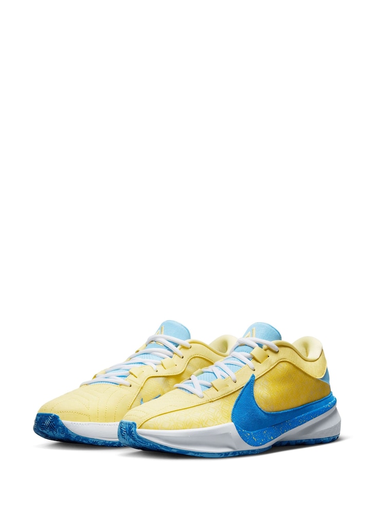 Fanatics Yellow NBA Zoom Freak 5 Basketball Shoes - Image 3 of 3