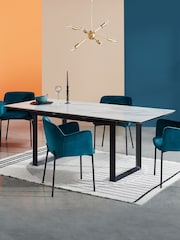 Dwell White Teno Extending 6-8 Seater Dining Table - Image 1 of 5