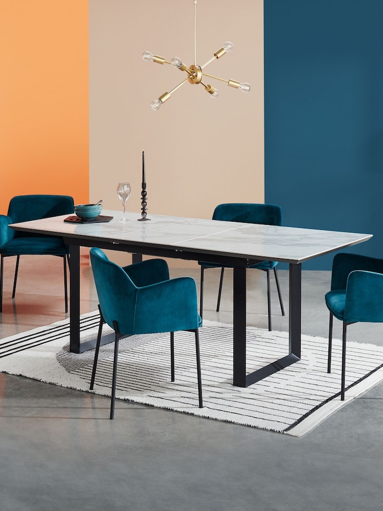 Dwell White Teno Extending 6-8 Seater Dining Table - Image 1 of 5