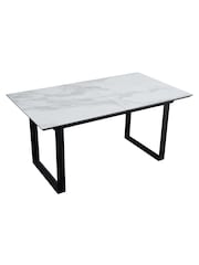 Dwell White Teno Extending 6-8 Seater Dining Table - Image 2 of 5