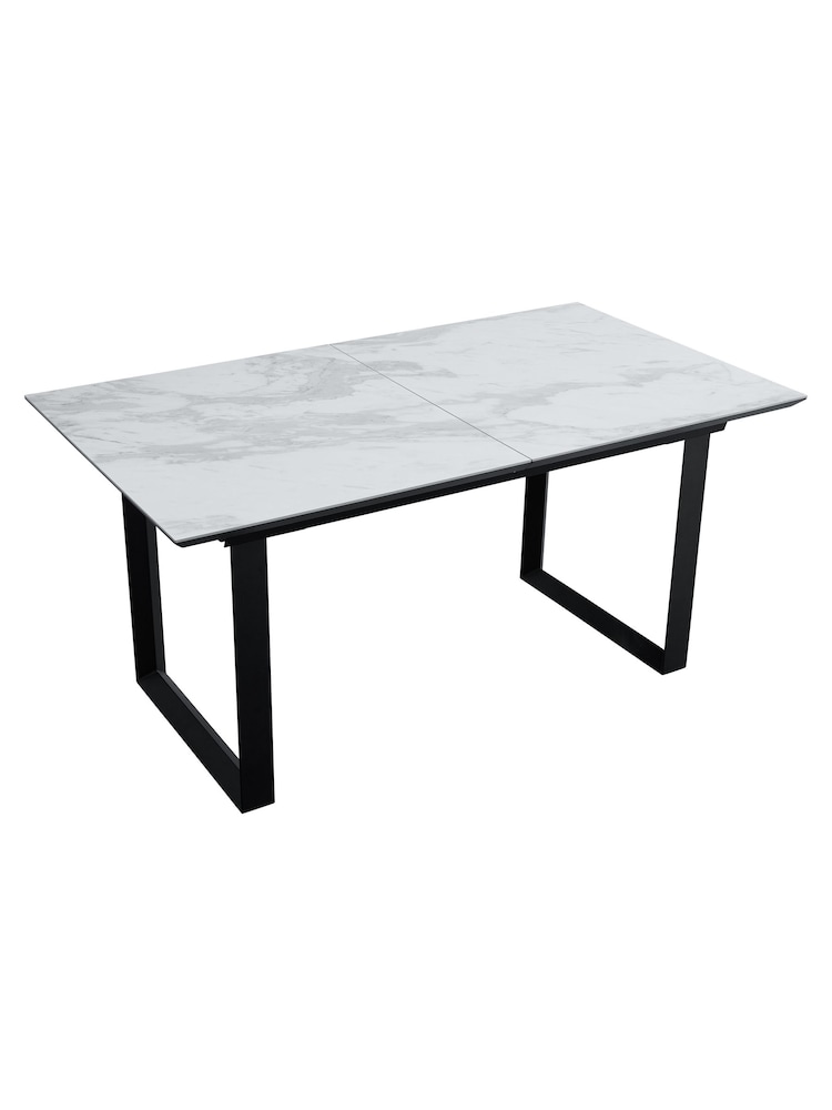Dwell White Teno Extending 6-8 Seater Dining Table - Image 2 of 5