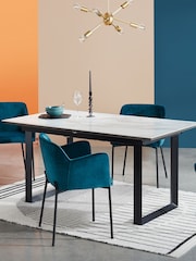 Dwell White Teno Extending 6-8 Seater Dining Table - Image 3 of 5