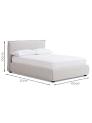 Dwell Grey Sala Woven Fabric Ottoman Bed - Image 5 of 5