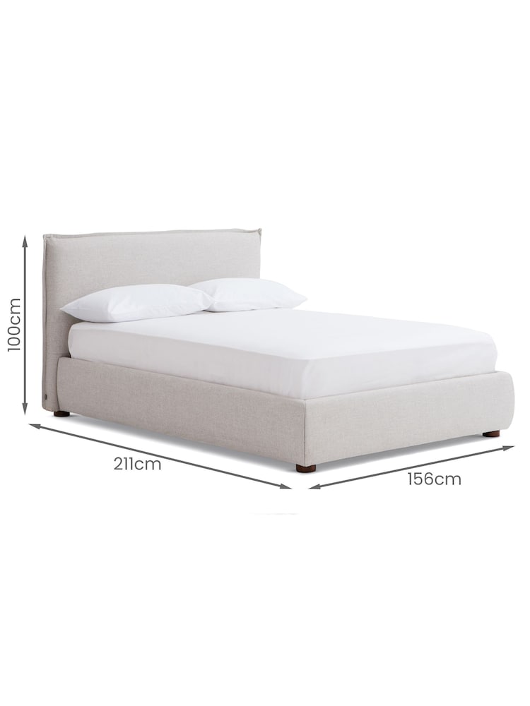 Dwell Grey Sala Woven Fabric Ottoman Bed - Image 5 of 5