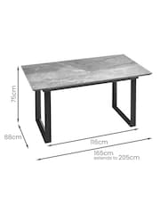 Dwell Grey Teno Extending 6-8 Seater Dining Table - Image 6 of 6