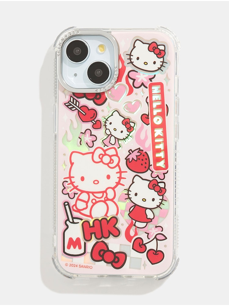 Skinnydip Hello Kitty x Holo Sticker iPhone 16 Pro Max Case - Image 1 of 4