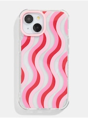Skinnydip Pink and Red Wave Shock London 12/12 Pro Case - Image 1 of 4