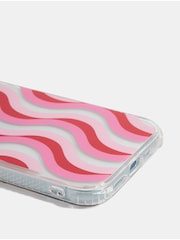Skinnydip Pink and Red Wave Shock London 12/12 Pro Case - Image 2 of 4