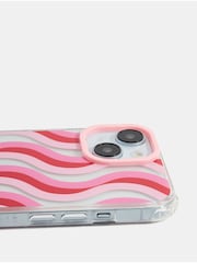 Skinnydip Pink and Red Wave Shock London 12/12 Pro Case - Image 3 of 4