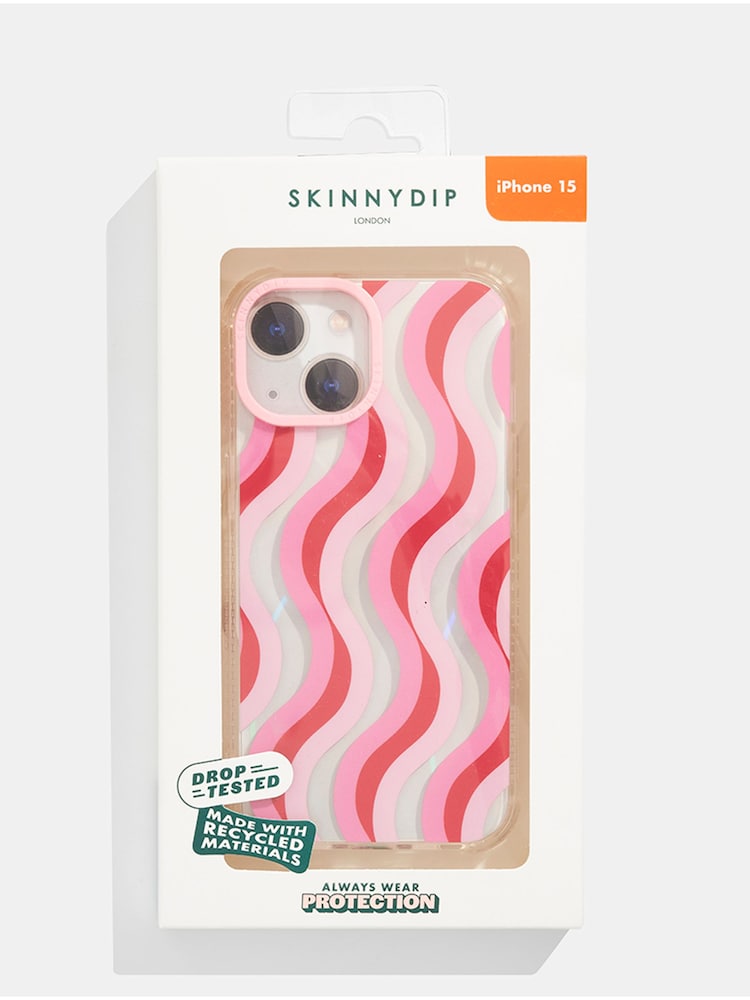 Skinnydip Pink and Red Wave Shock London 12/12 Pro Case - Image 4 of 4