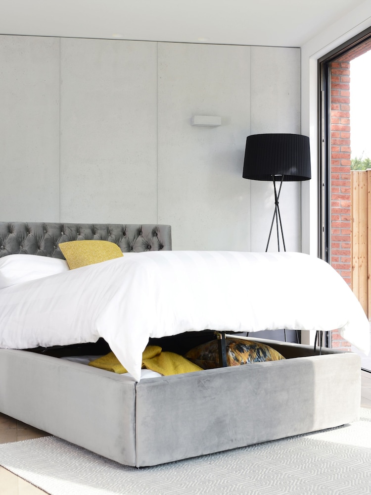 Dwell Grey Cavendish II Velvet Storage Bed - Image 2 of 4