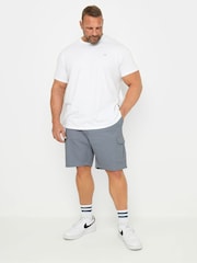 BadRhino Big & Tall Blue Elastic Waist Stretch Cargo Shorts - Image 1 of 4