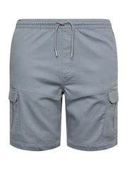 BadRhino Big & Tall Blue Elastic Waist Stretch Cargo Shorts - Image 3 of 4
