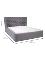 Dwell Grey Cavendish II Fabric Storage Bed - Image 4 of 4