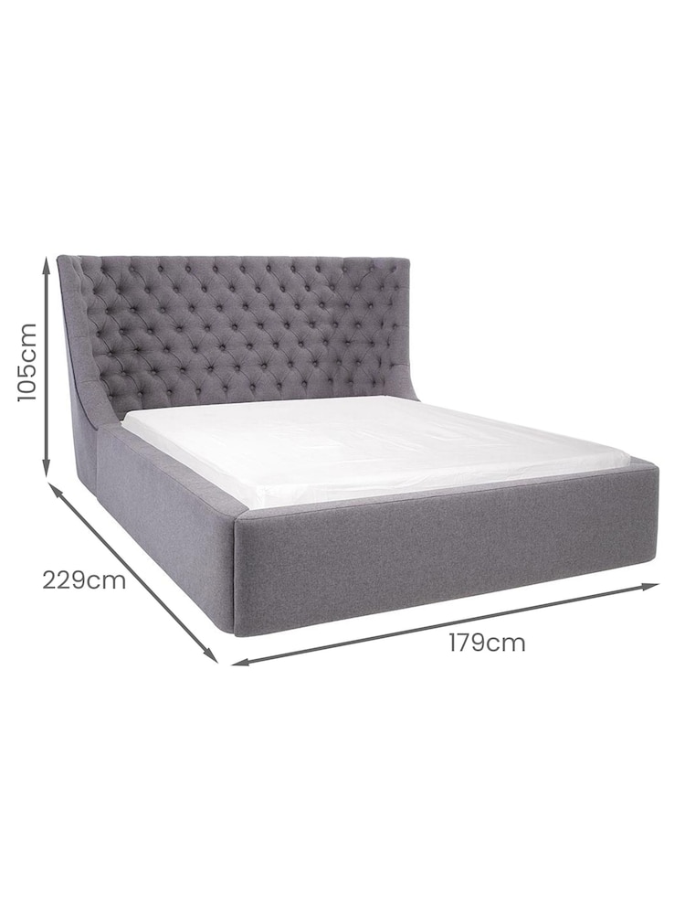 Dwell Grey Cavendish II Fabric Storage Bed - Image 4 of 4