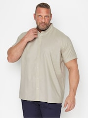 BadRhino Big & Tall Natural Premium Short Sleeve Linen Shirt - Image 2 of 4
