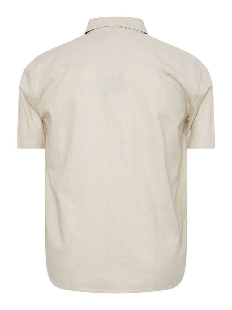 BadRhino Big & Tall Natural Premium Short Sleeve Linen Shirt - Image 4 of 4