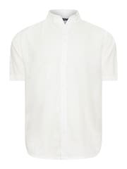 BadRhino Big & Tall White Premium Short Sleeve Linen Shirt - Image 3 of 4