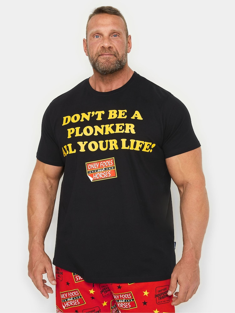 BadRhino Big & Tall Black BadRhino Big & Tall Red Only Fools And Horses 100% Cotton Pyjama Set - Image 2 of 4