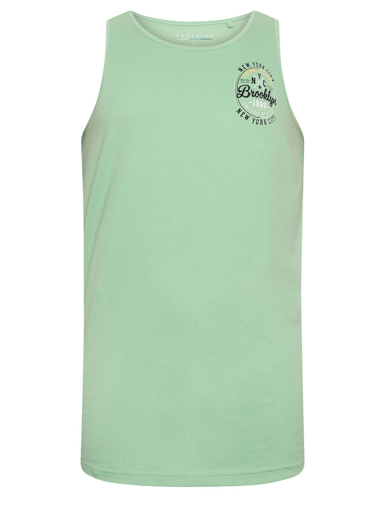 BadRhino Big & Tall Green 100% Cotton Hemlock NYC Sleeveless Vest Top - Image 2 of 3