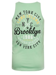 BadRhino Big & Tall Green 100% Cotton Hemlock NYC Sleeveless Vest Top - Image 3 of 3
