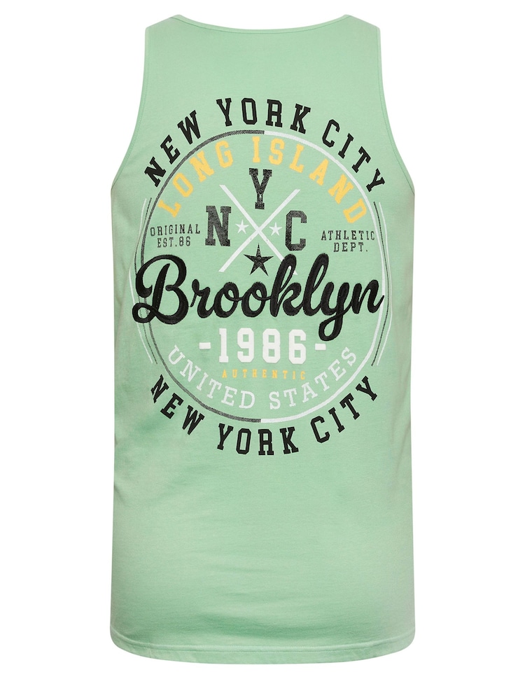 BadRhino Big & Tall Green 100% Cotton Hemlock NYC Sleeveless Vest Top - Image 3 of 3