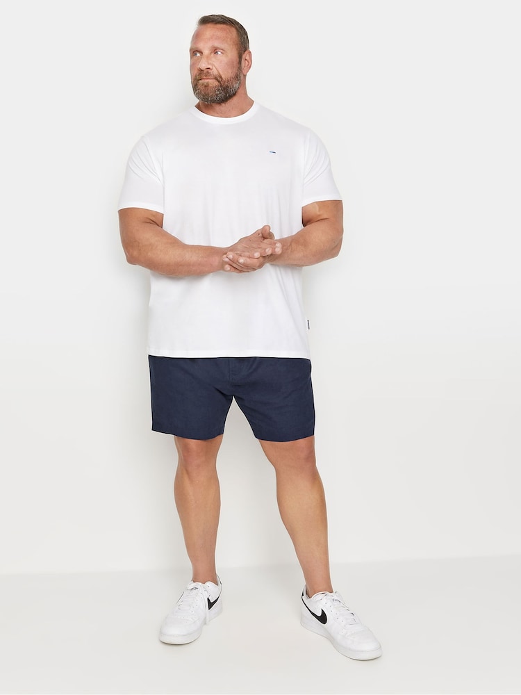BadRhino Big & Tall Blue Premium Linen Shorts - Image 2 of 5