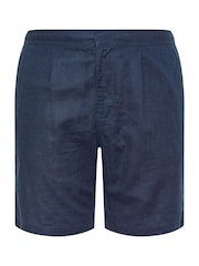 BadRhino Big & Tall Blue Premium Linen Shorts - Image 4 of 5