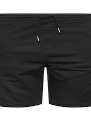 BadRhino Big & Tall Black Elastic Waist Stretch Cargo Shorts - Image 3 of 4