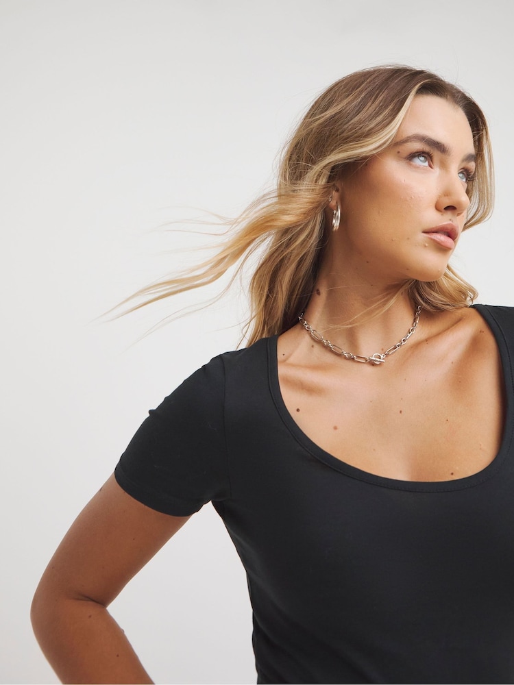 Simply Be 100% Cotton Mânecă scurtă Body - Imaginea 2 din 4