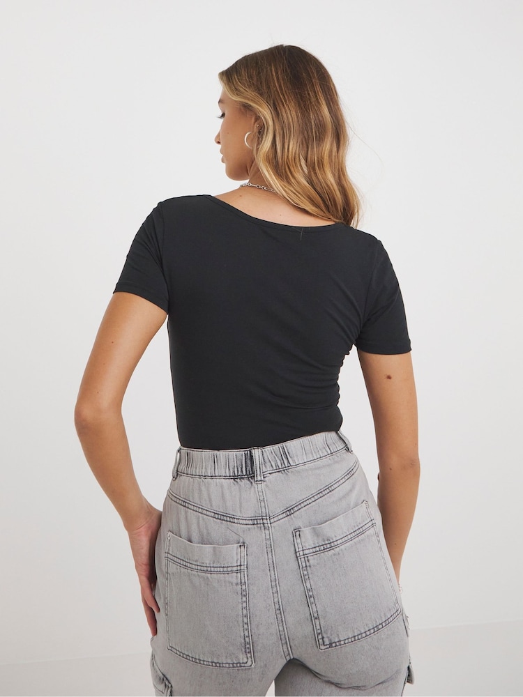 Simply Be 100% Cotton Mânecă scurtă Body - Imaginea 4 din 4