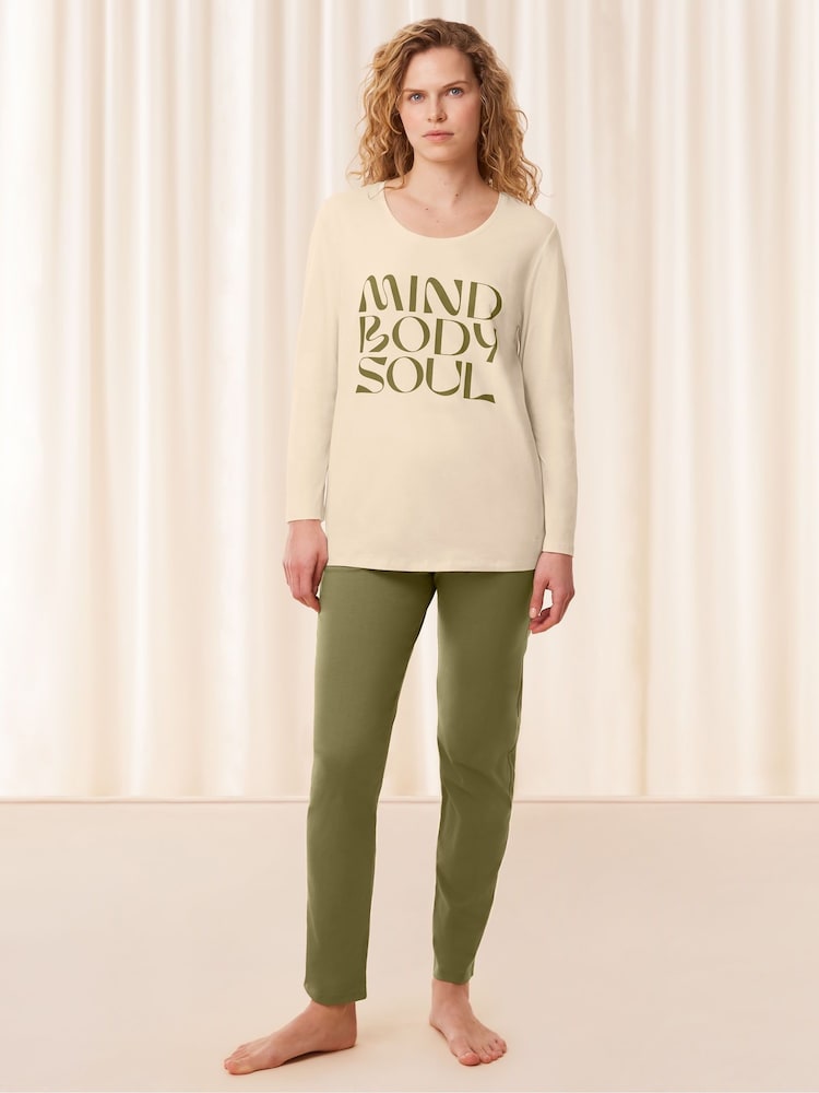 Triumph Green 100% Cotton Pyjamas Set - Image 1 of 5