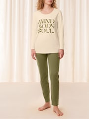 Triumph Green 100% Cotton Pyjamas Set - Image 2 of 5