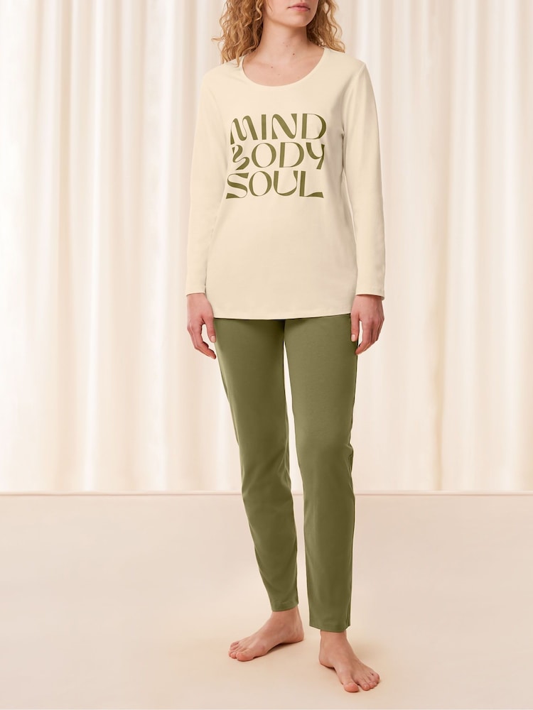 Triumph Green 100% Cotton Pyjamas Set - Image 2 of 5