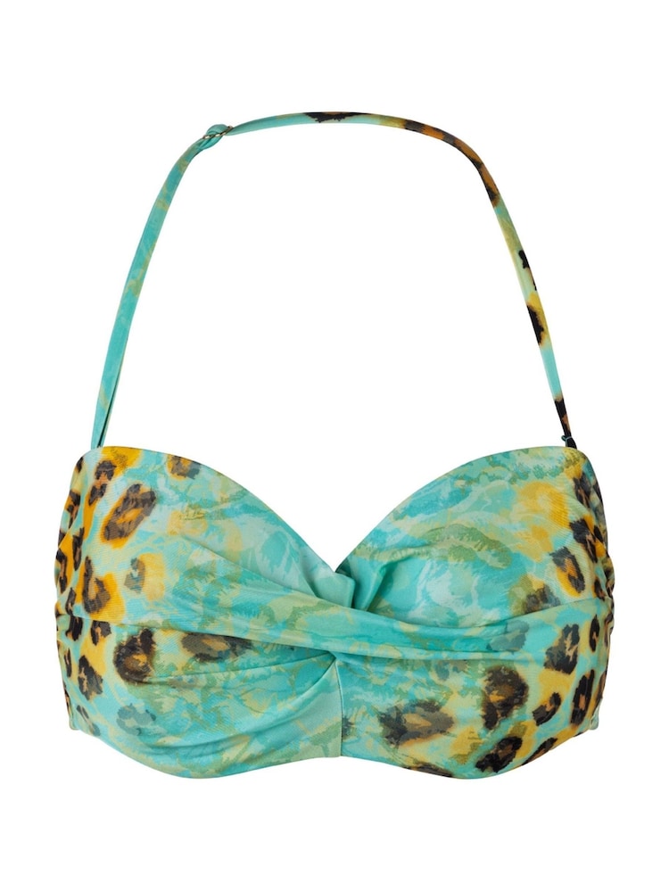 Multi - Seaspray Zambia Gathered Bandeau Green Bikini - Image 5 of 5