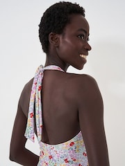 Crew Clothing Pink Plunge Swimsuit - Image 4 of 5