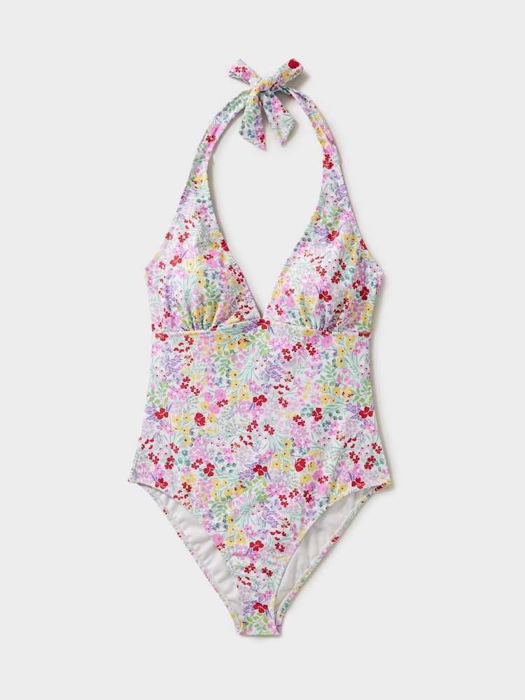 Crew Clothing Pink Plunge Swimsuit - Image 5 of 5