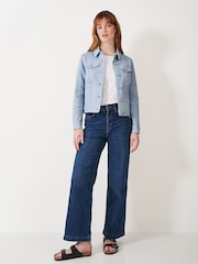 Crew Clothing Blue Light Denim Western Jacket - Image 1 of 4