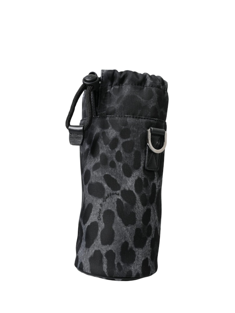 Dolce & Gabbana Leopard Print Bottle Black Cage with Drawstring Closure - Image 1 of 6