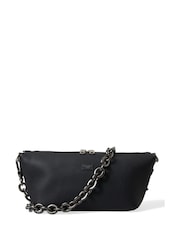 Dolce & Gabbana Leather Chain Shoulder Black Bag with Zipper Closure and Logo Details - Image 1 of 6