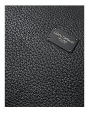 Dolce & Gabbana Leather Chain Shoulder Black Bag with Zipper Closure and Logo Details - Image 5 of 6
