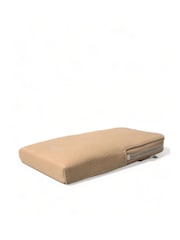 Dolce & Gabbana Leather Cross-Body Brown Phone Bag with Logo Details and Zipper Closure - Image 4 of 6
