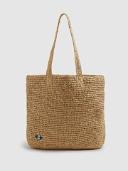 Reiss Natural Ravello Ché Raffia Tote Bag - Image 2 of 6