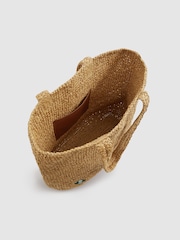 Reiss Natural Ravello Ché Raffia Tote Bag - Image 5 of 6
