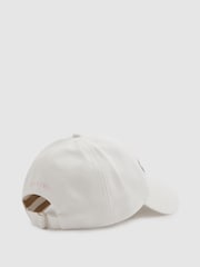 Reiss White Bacio Ché Embroidered Motif Baseball Cap - Image 3 of 4
