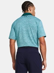 Under Armour Turquoise Blue Golf T2G Printed Polo Shirt - Image 2 of 5