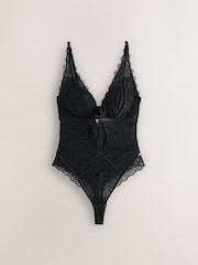 Lipsy Lace Low Plunge Thong Bodysuit - صورة 5 من 8