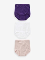 Sloggi Basic+ Maxi White Briefs 3 Pack - Image 1 of 8